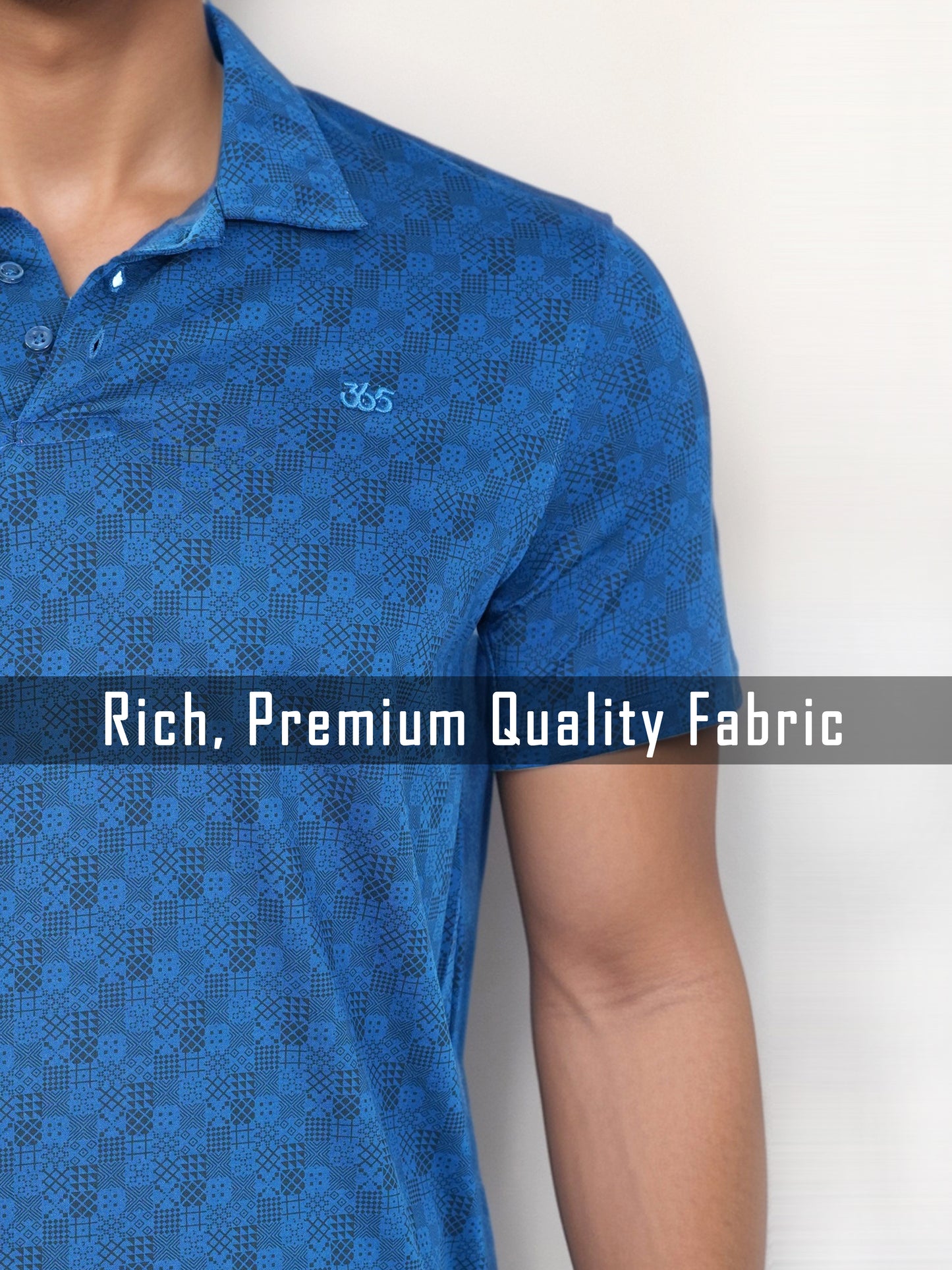 Double Mercerized Blue Polo Tees