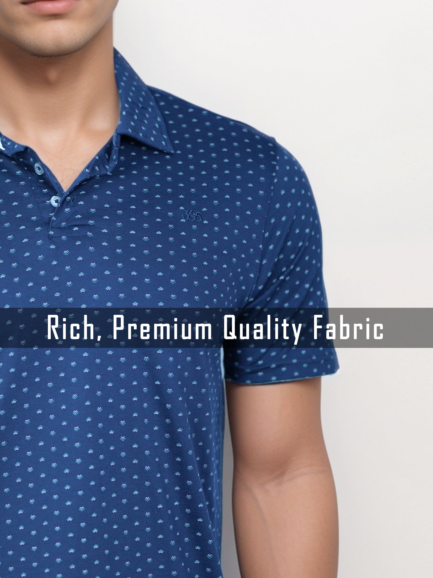 Double Mercerized Navy Polo Tees