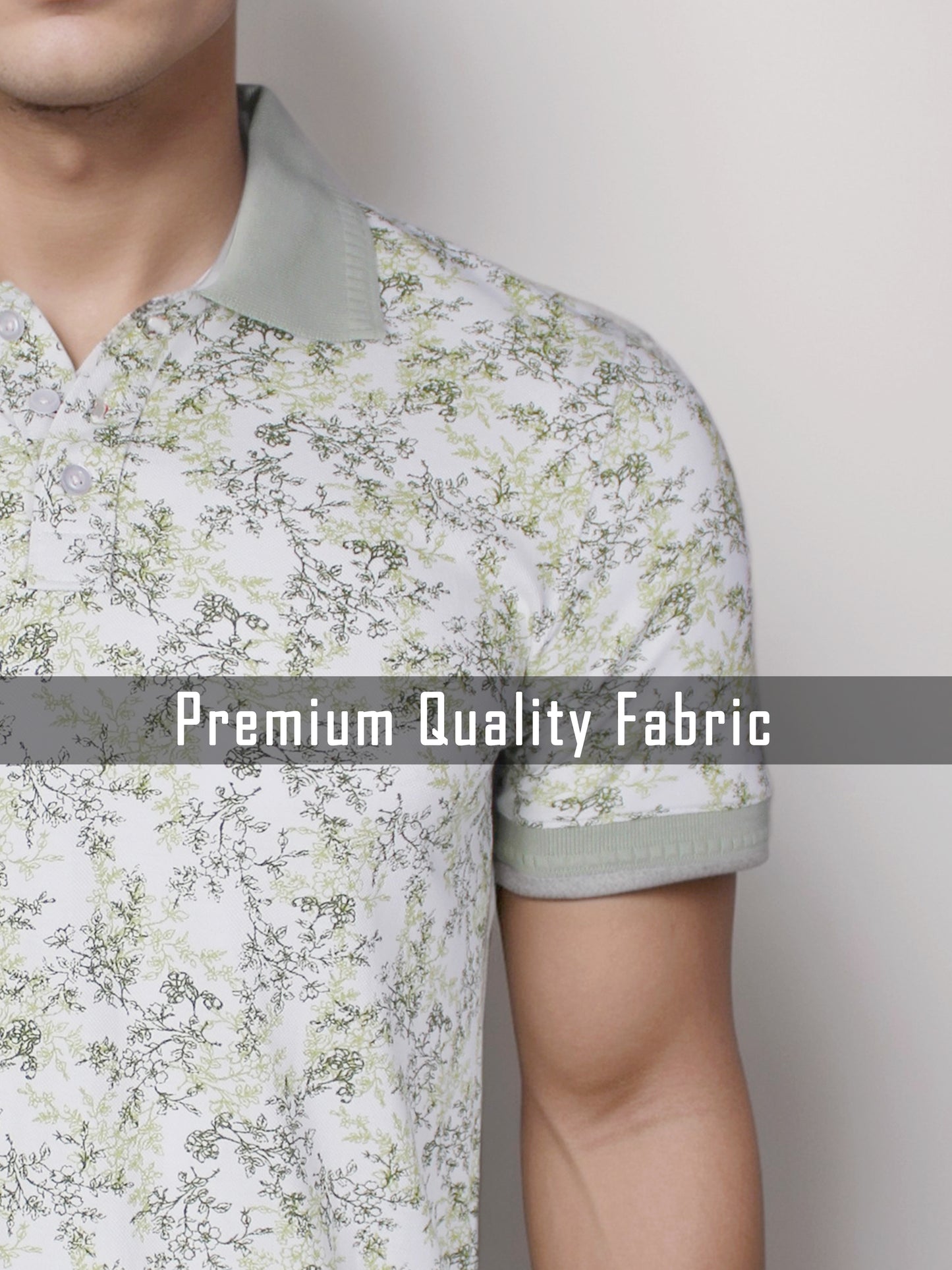 Elegance Floral White Polo Tees