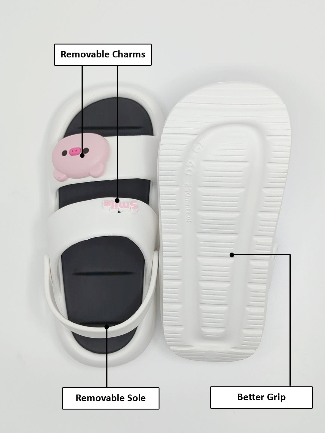 Adorable Piggy clogs for Women | White