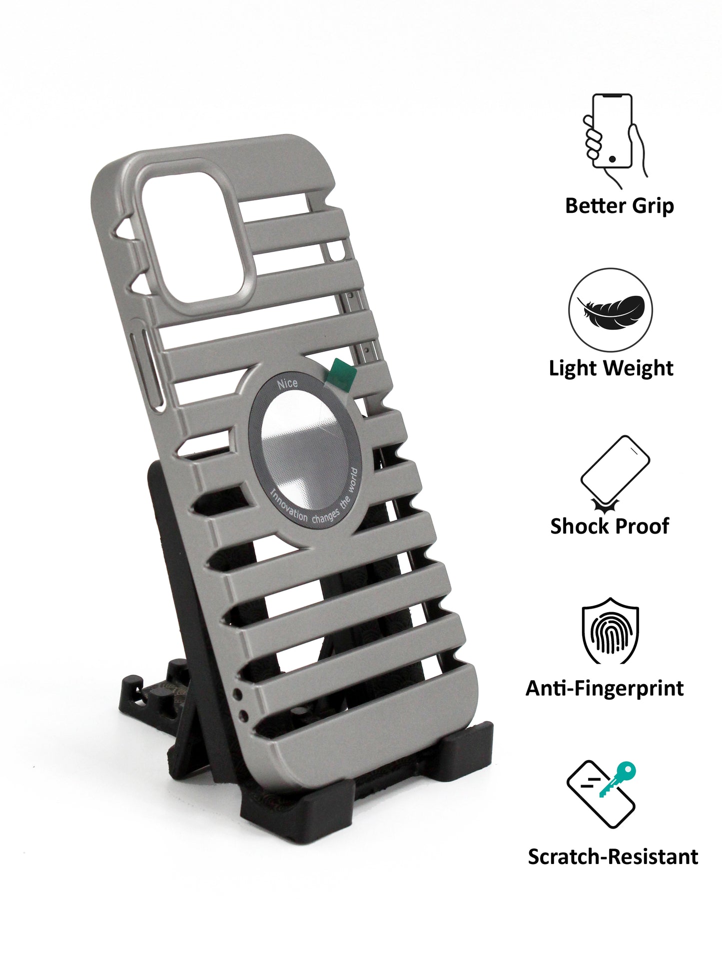 IPhone Premium Soft Polycarbonate Case/Cover | Grey Colour