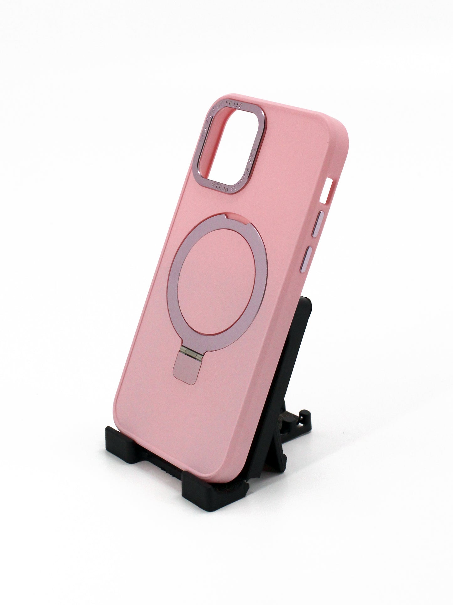 IPhone Premium Soft Polycarbonate Case/Cover | Ring Stand, Pink Colour