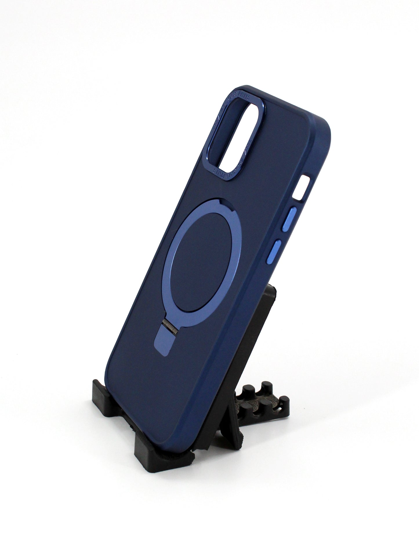IPhone Premium Soft Polycarbonate Case/Cover | Ring Stand, Blue Colour | Style: IP_04