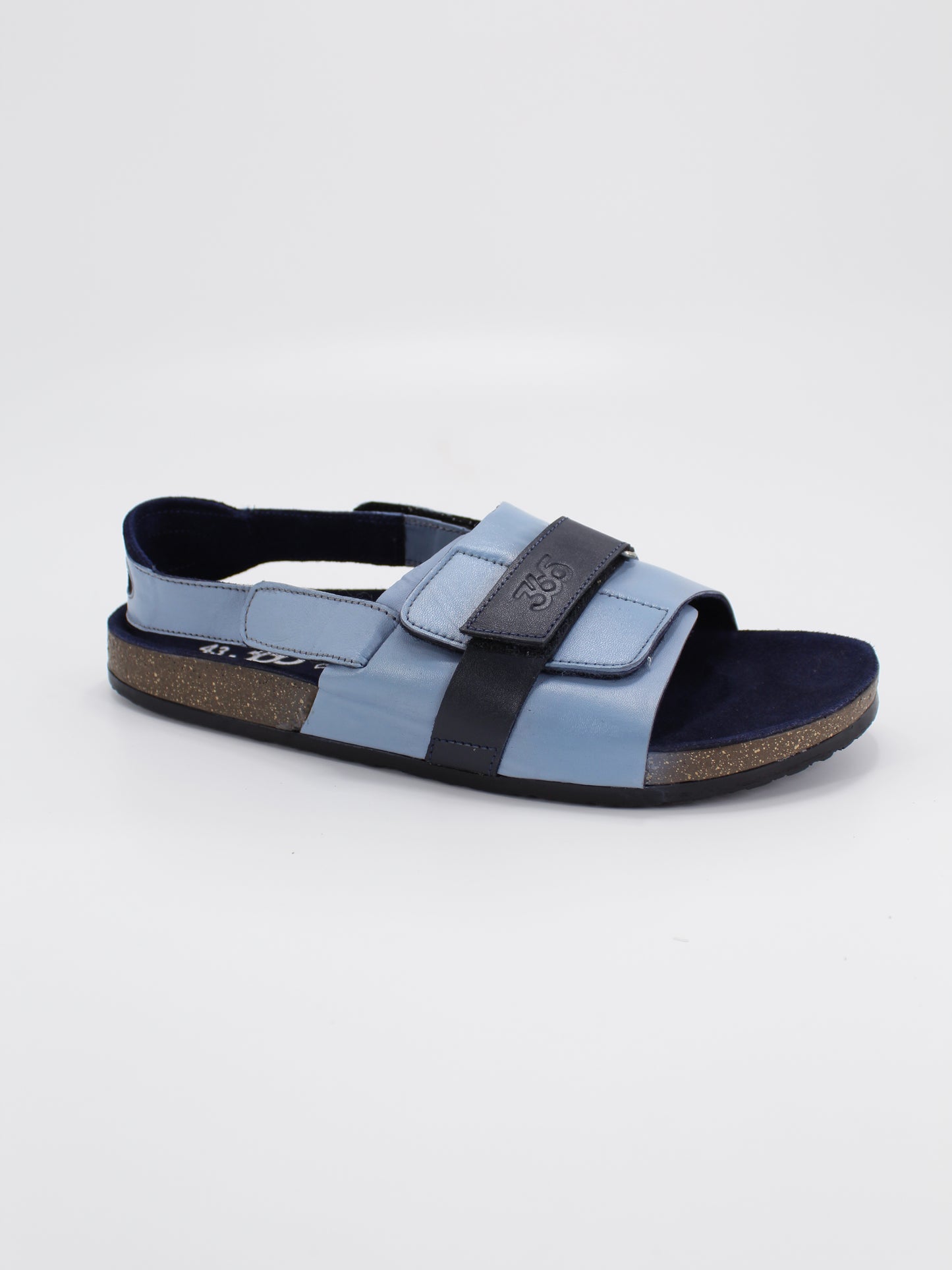 Men's PU Cork Light Weight Sandals | Blue Colour