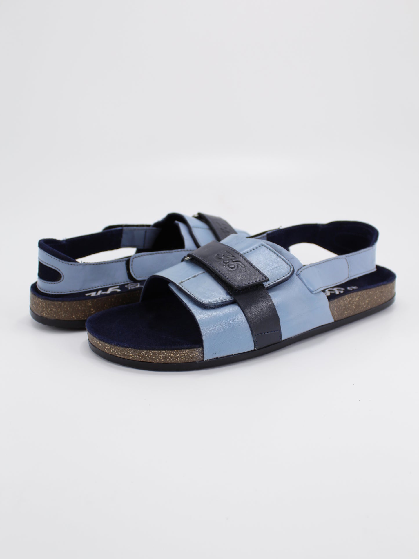 Men's PU Cork Light Weight Sandals | Blue Colour