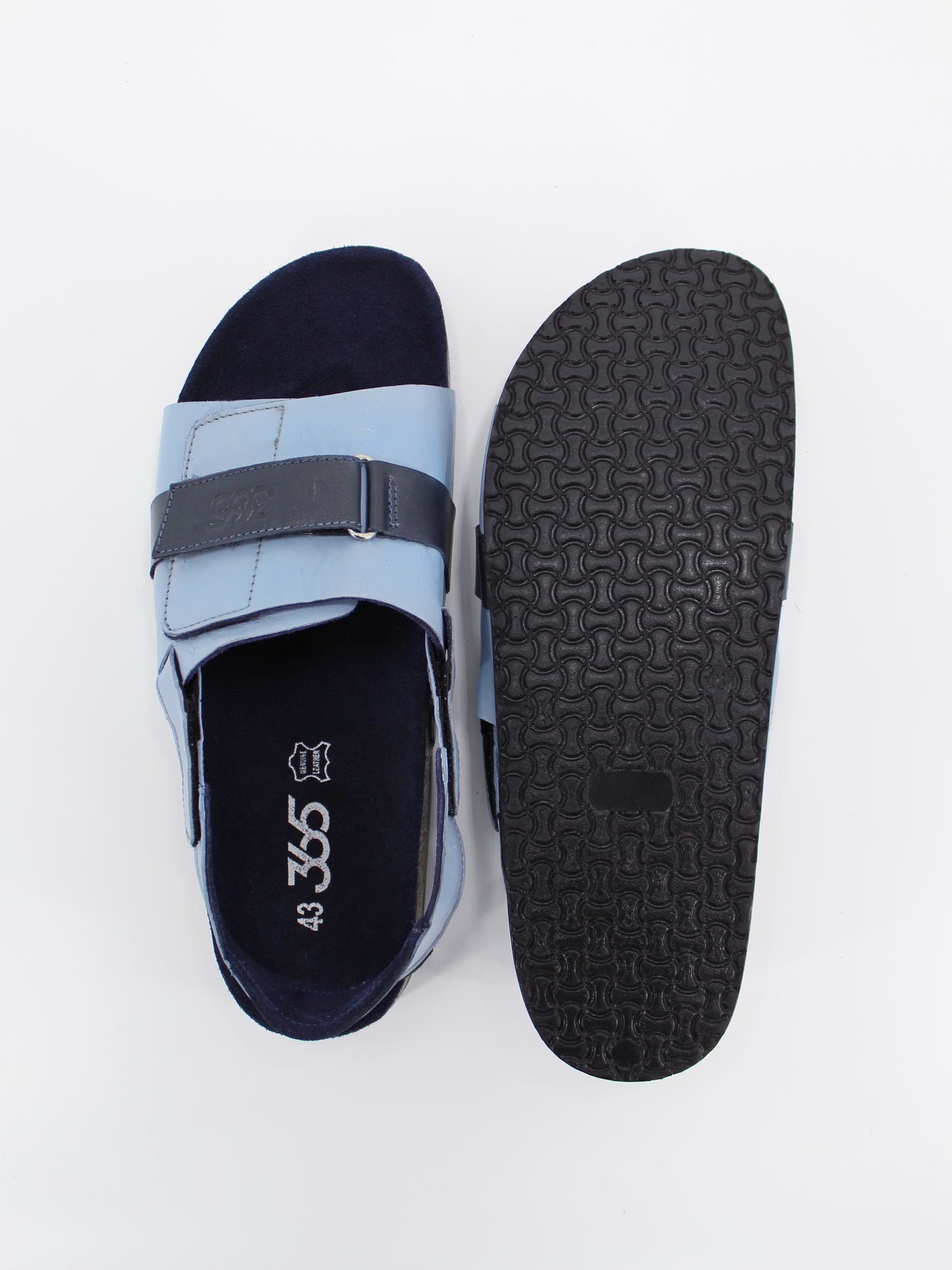 Men's PU Cork Light Weight Sandals | Blue Colour