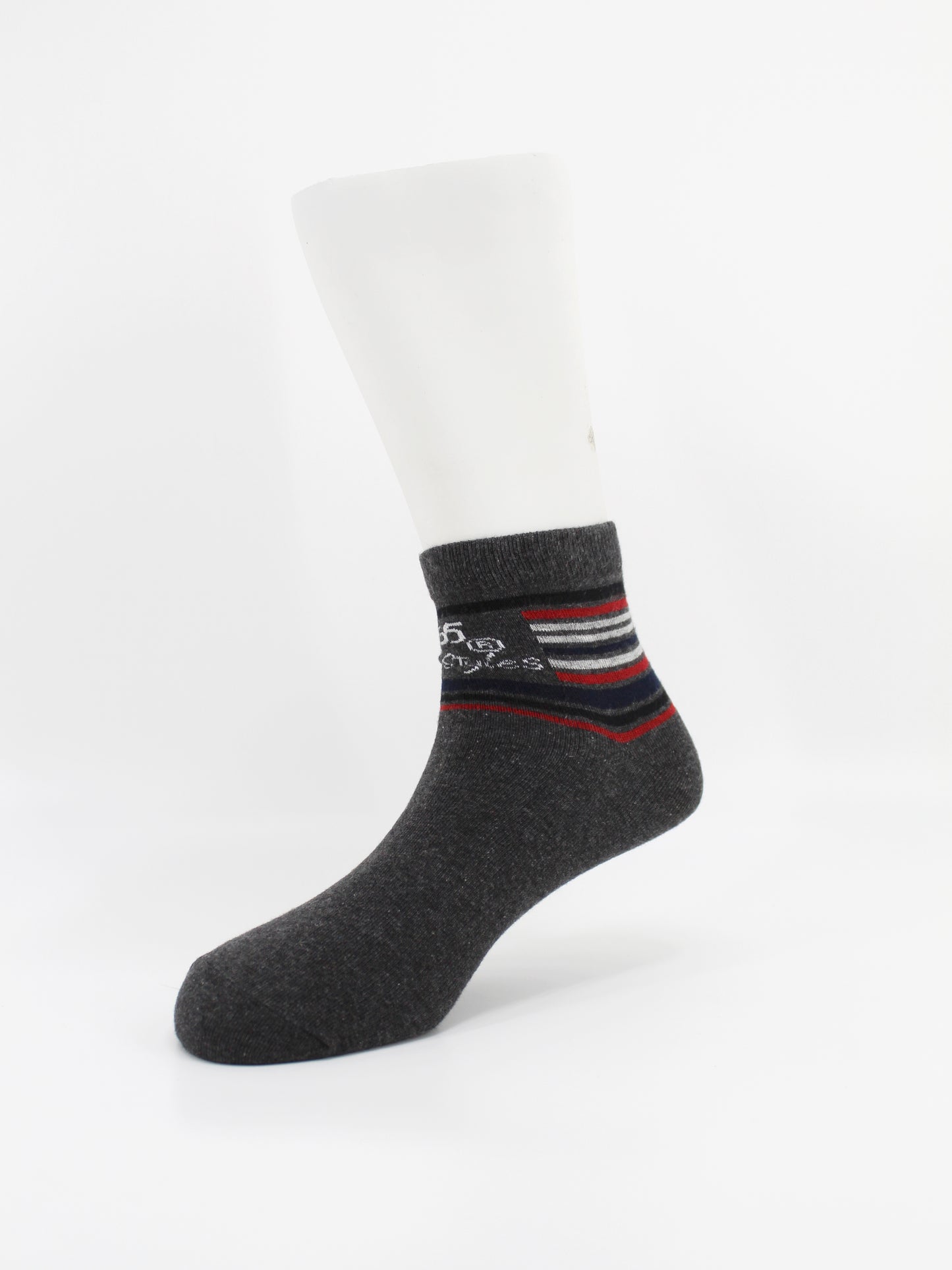 Unisex Cotton Ankle Socks | Charcoal Color - Pack of 3