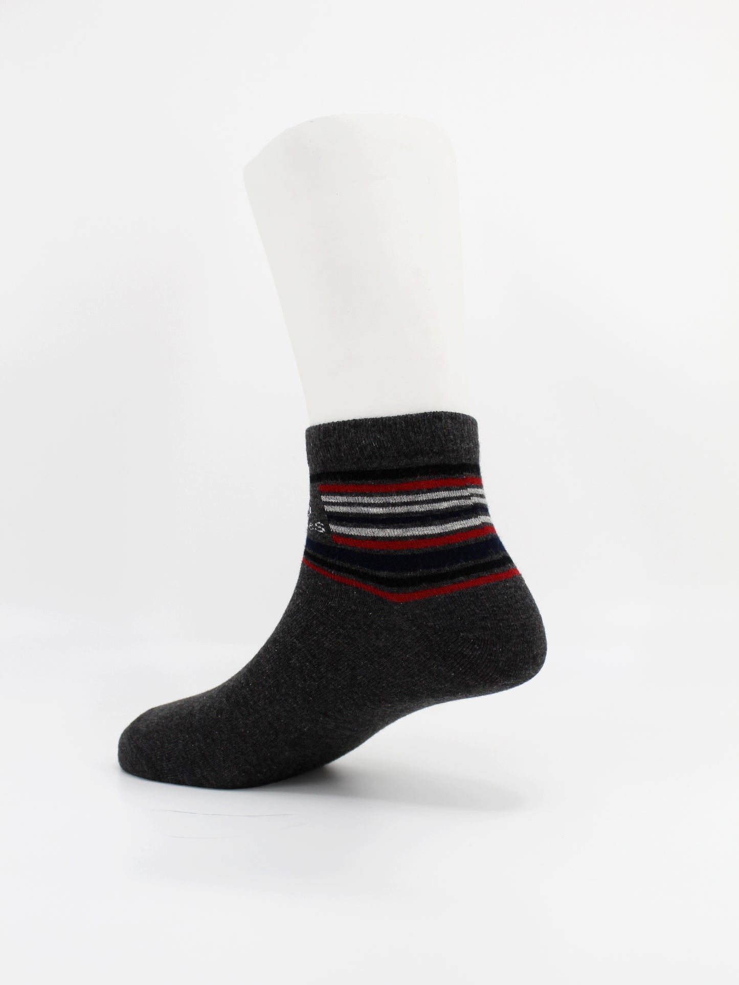 Unisex Cotton Ankle Socks | Charcoal Color - Pack of 3