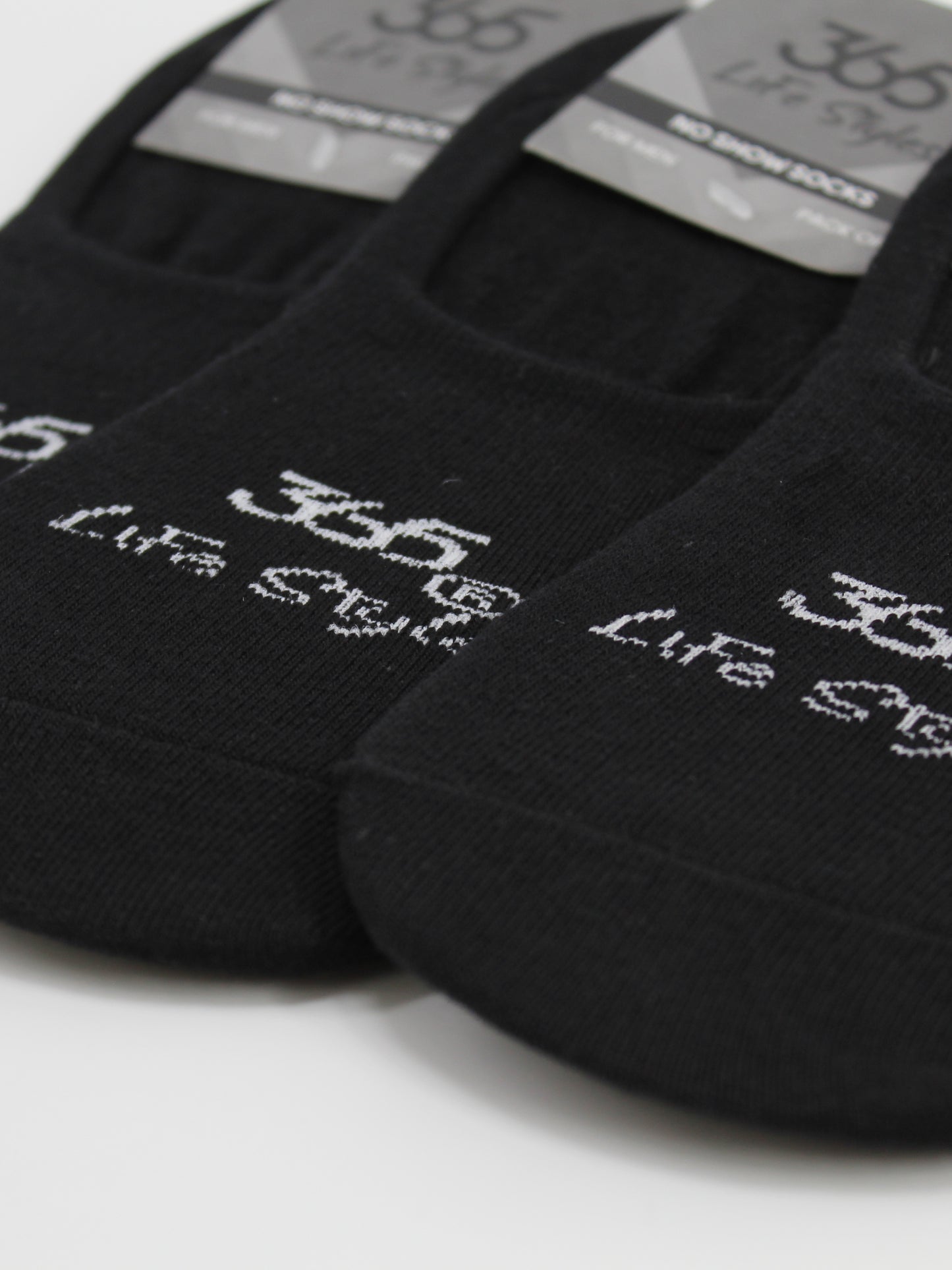 Unisex Cotton No-show Socks | Black Color - Pack of 3