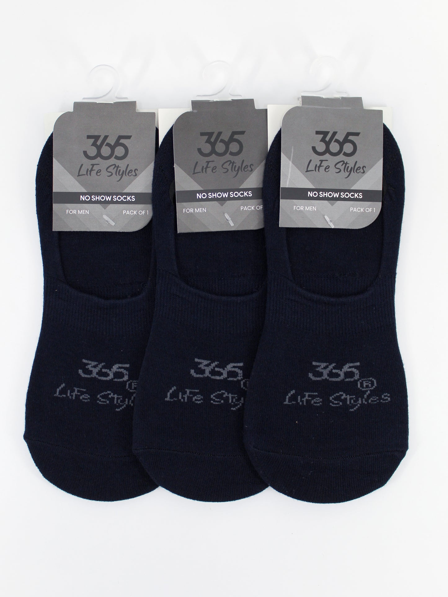 Unisex Cotton No-show Socks | Navy Color - Pack of 3