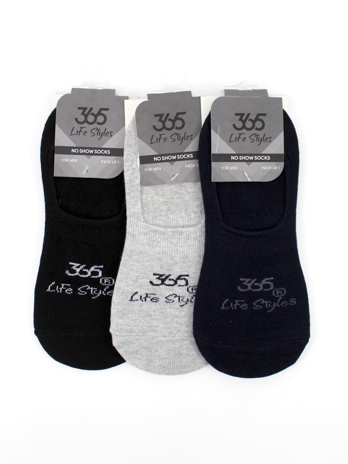 Unisex Cotton No-show Socks | Multi Color - Pack of 3