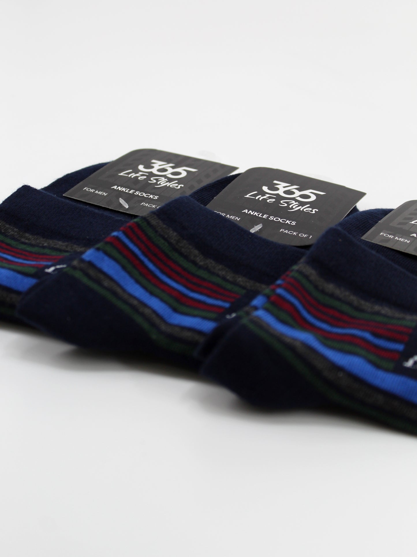 Unisex Cotton Ankle Socks | Navy Color - Pack of 3