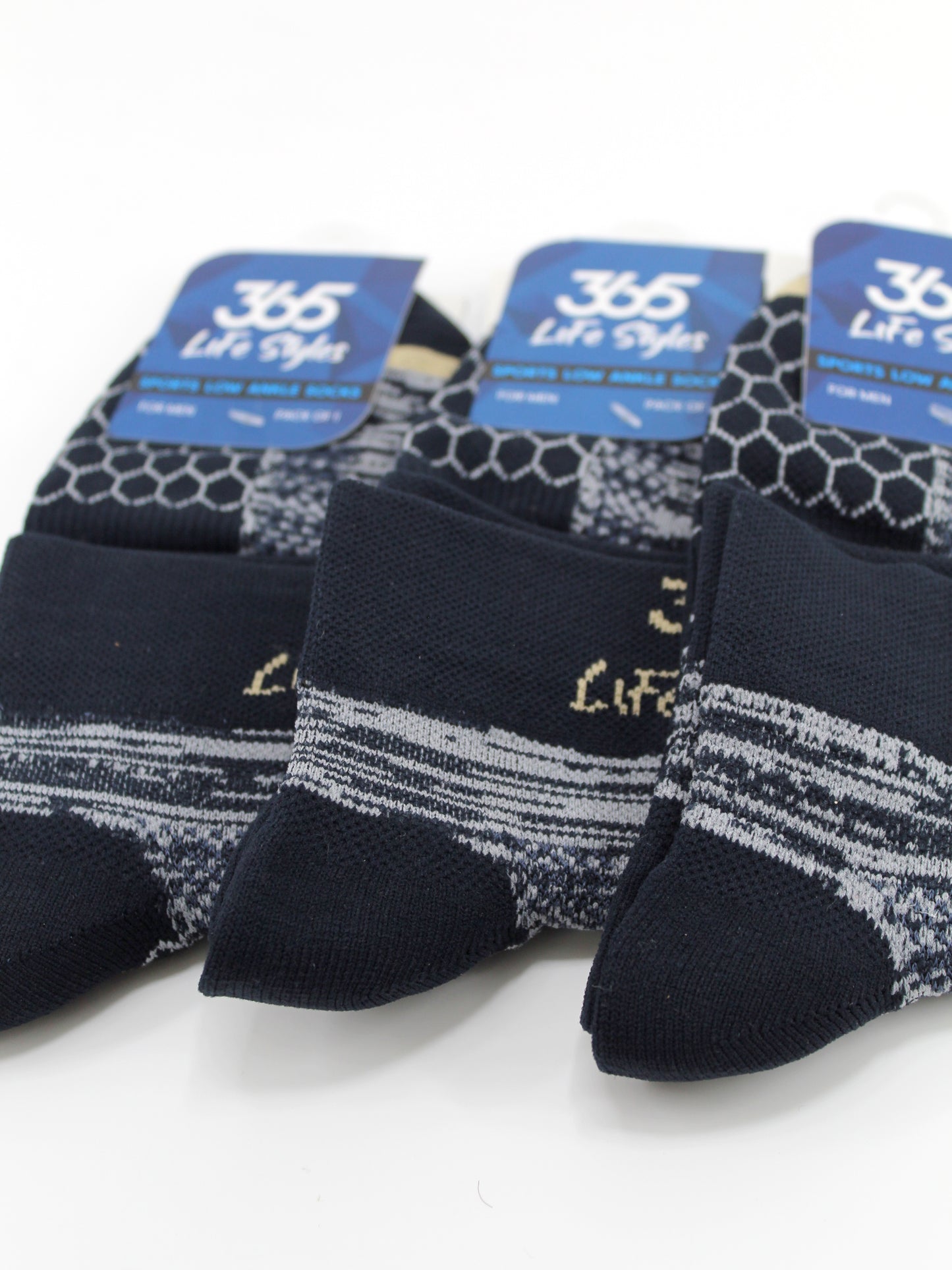 Unisex Cotton Terry Ankle Socks | Black - Pack of 3
