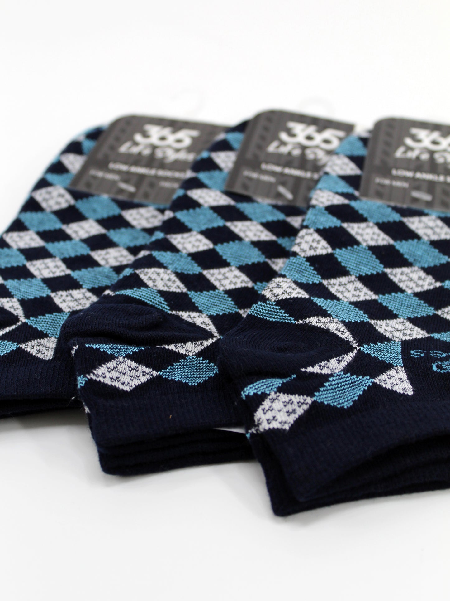 Unisex Cotton Low Ankle Socks | Navy Color - Pack of 3