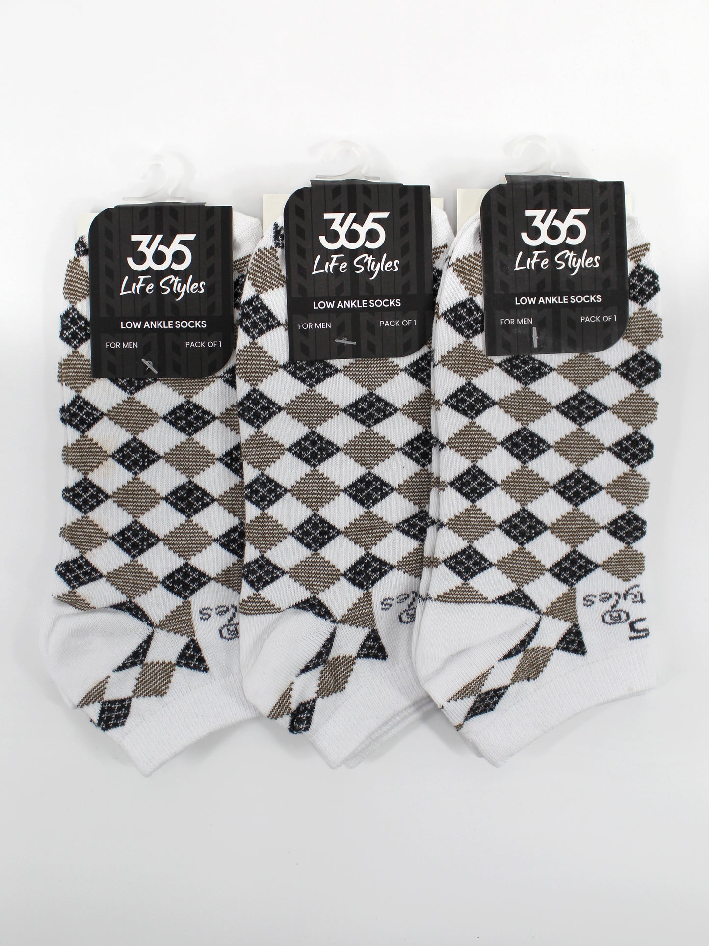 Unisex Cotton Low Ankle Socks | White Color - Pack of 3