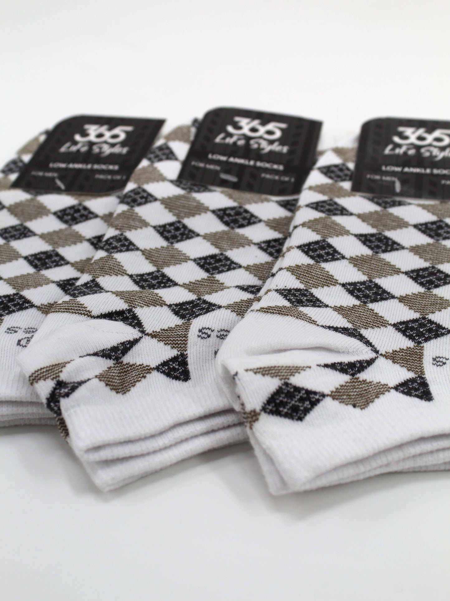 Unisex Cotton Low Ankle Socks | White Color - Pack of 3