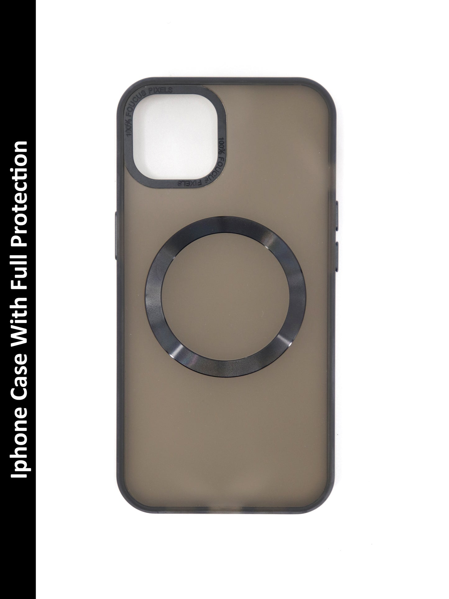 IPhone Premium Soft Polycarbonate Transparent Case/Cover | Magsafe Wireless Magnetic Support, Black Color