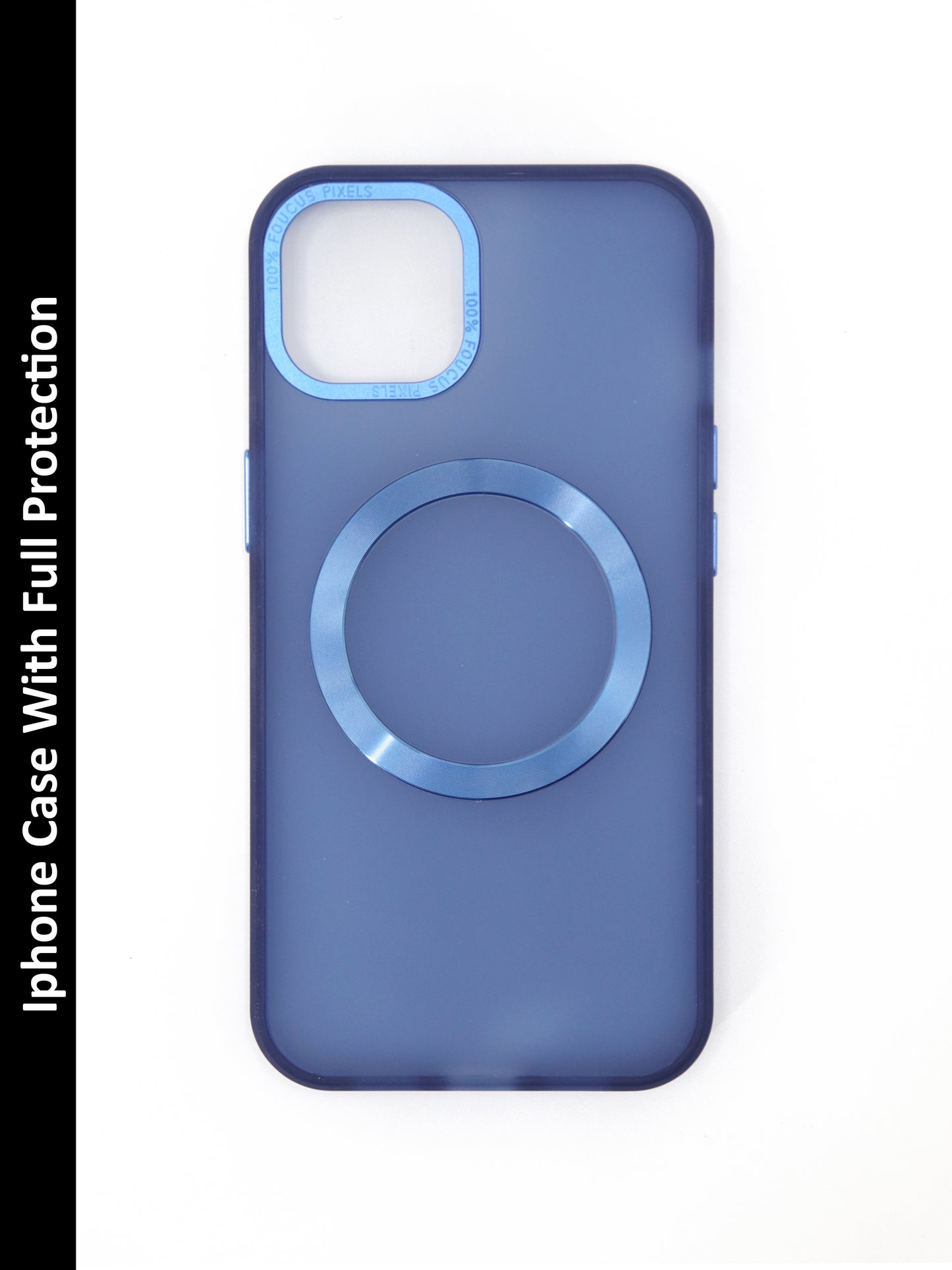 IPhone Premium Soft Polycarbonate Transparent Case/Cover | Magsafe Wireless Magnetic Support, Blue Color
