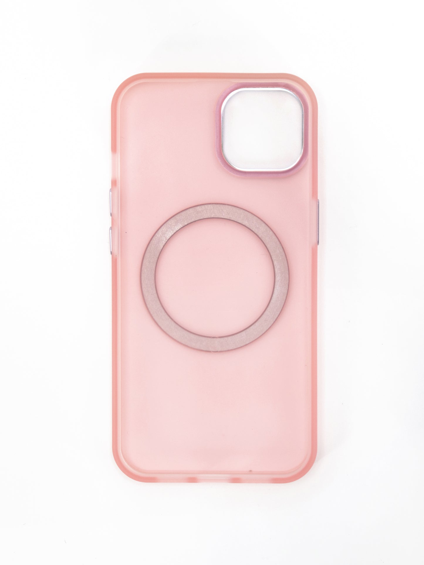 IPhone Premium Soft Polycarbonate Transparent Case/Cover | Magsafe Wireless Magnetic Support, Pink Color