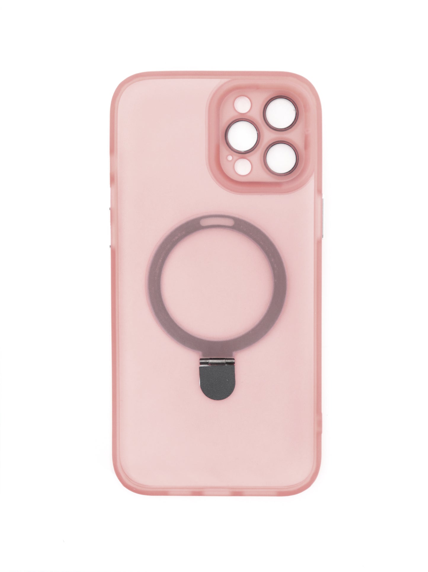 IPhone Premium Soft Polycarbonate Transparent Case/Cover | Ring Stand, Pink Color
