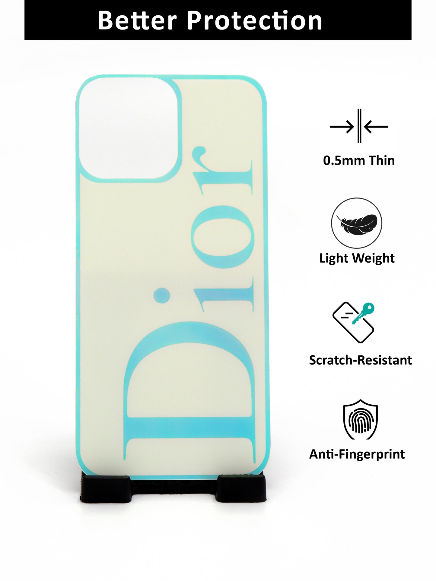 IPhone Back Tampered Glass Protector Guard | Slim and 9H Hardness Glass | Style: IP_BG_07