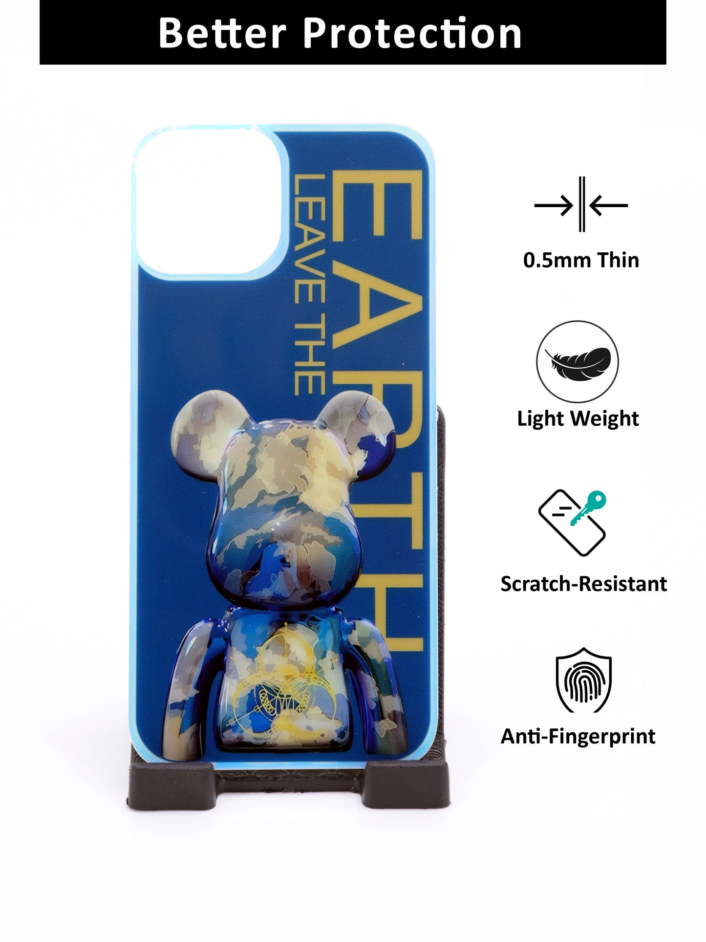 IPhone Back Tampered Glass Protector Guard | Slim and 9H Hardness Glass | Style: IP_BG_15