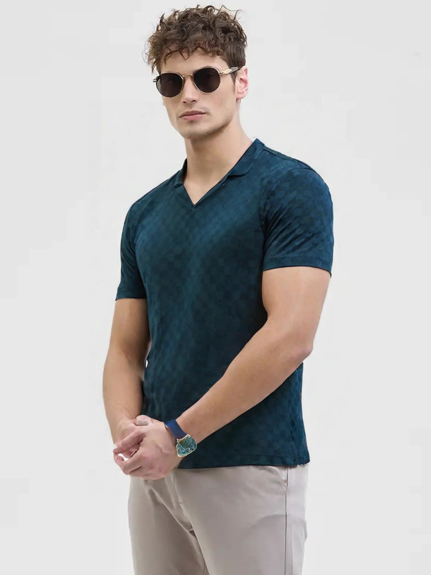 Double Mercerized Green Polo Tees