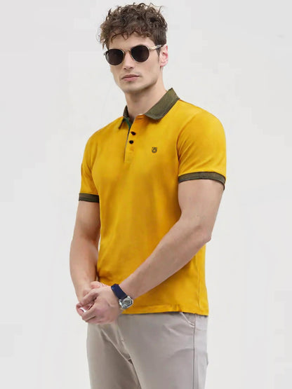 Elegance Solid Yellow Polo Tees