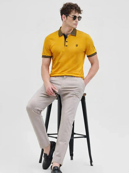 Elegance Solid Yellow Polo Tees