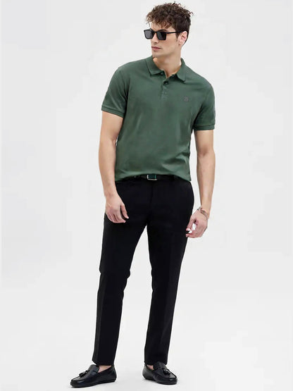 Elegance Solid Dark Green Polo Tees