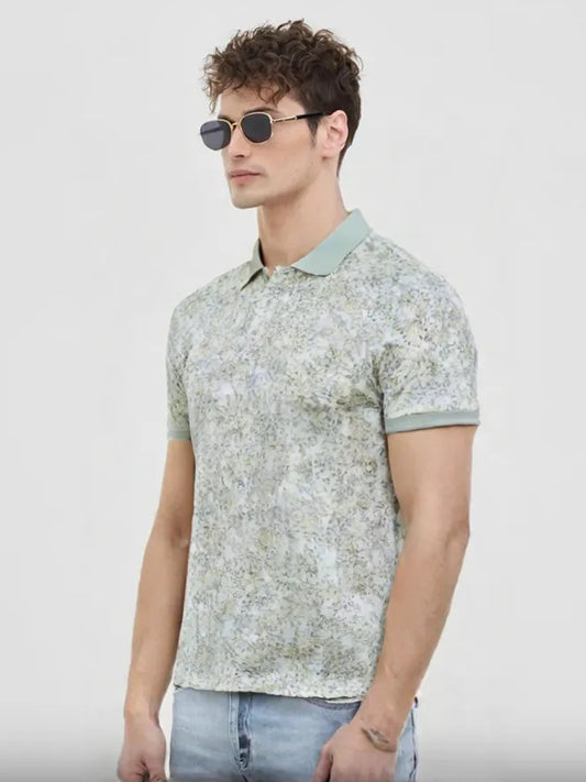 Elegance Floral White Polo Tees