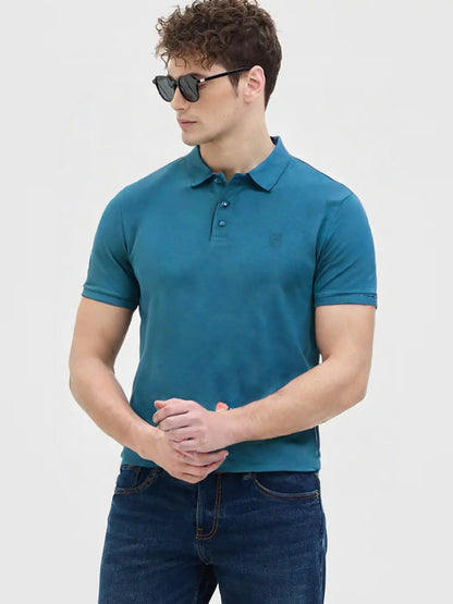 Elegance Solid Faded Blue Polo Tees