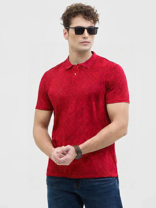 Bold Red Double Mercerized Polo Tees