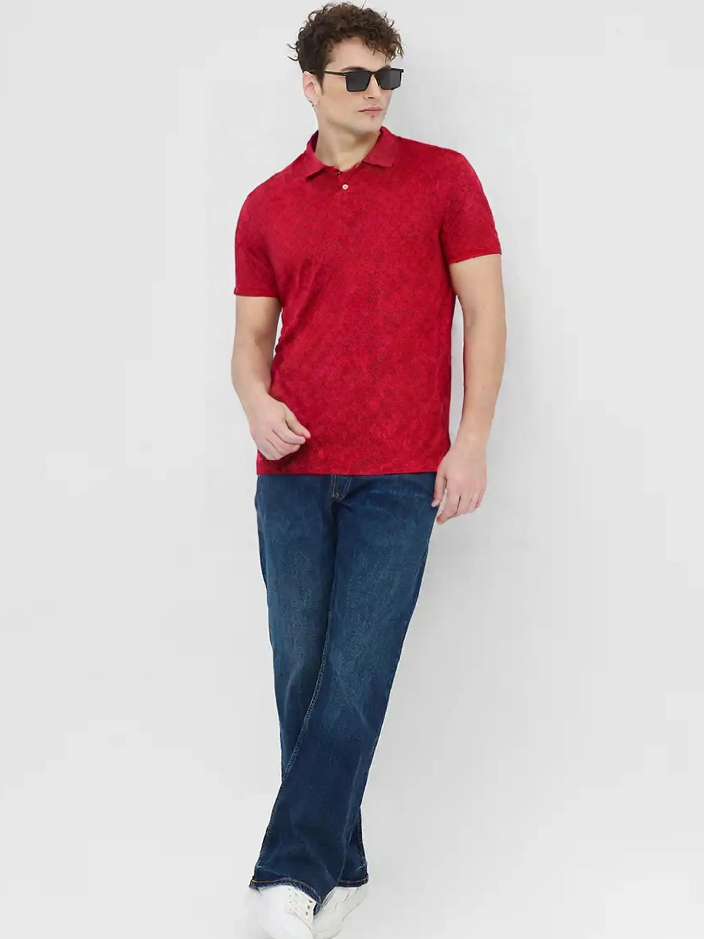 Bold Red Double Mercerized Polo Tees