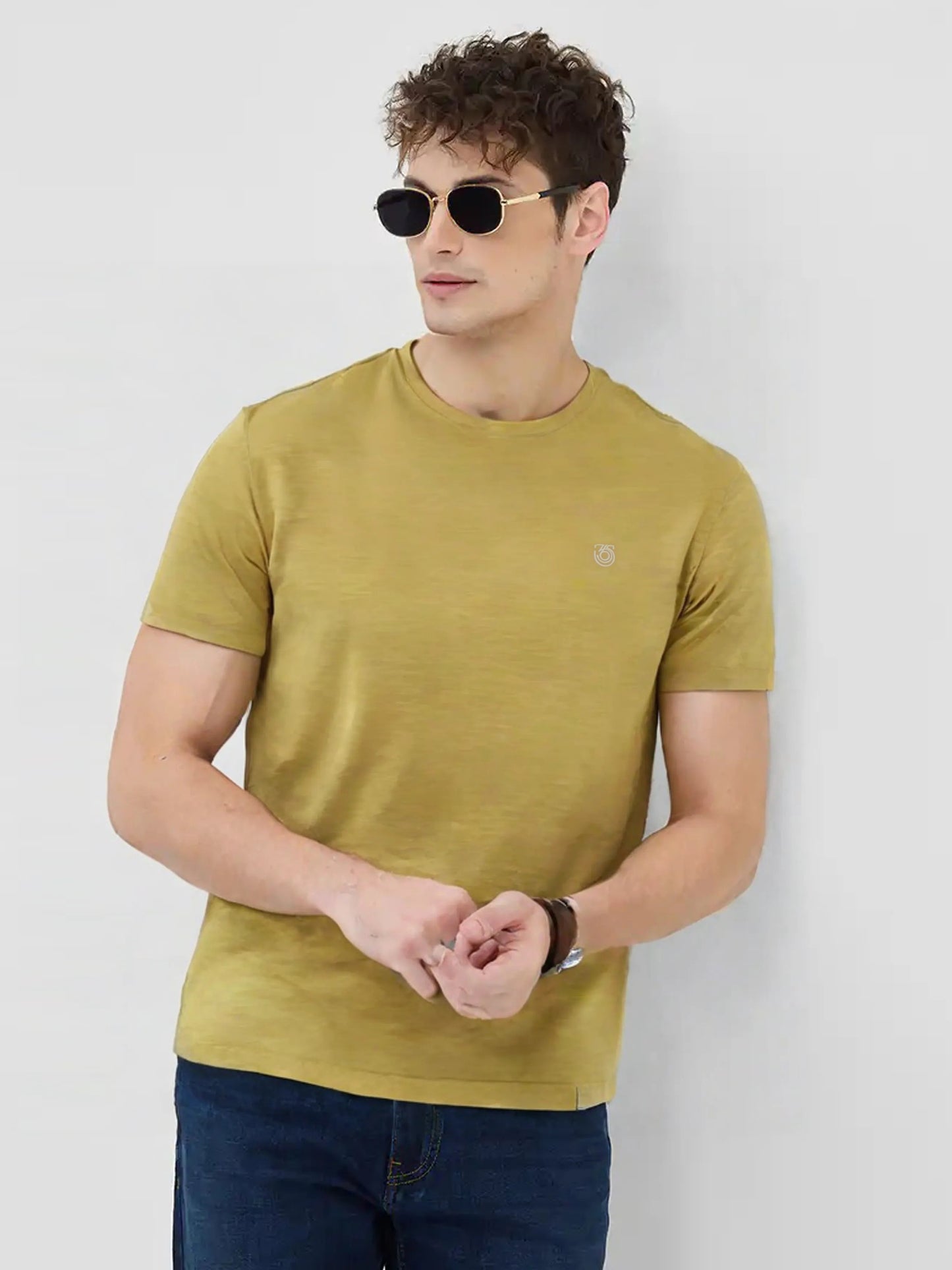 Minimalist Yellow V-Neck Tees for Everyday