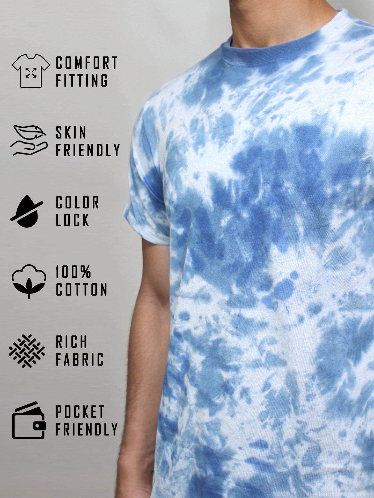 Classic Blue Tie-Dye T-Shirt