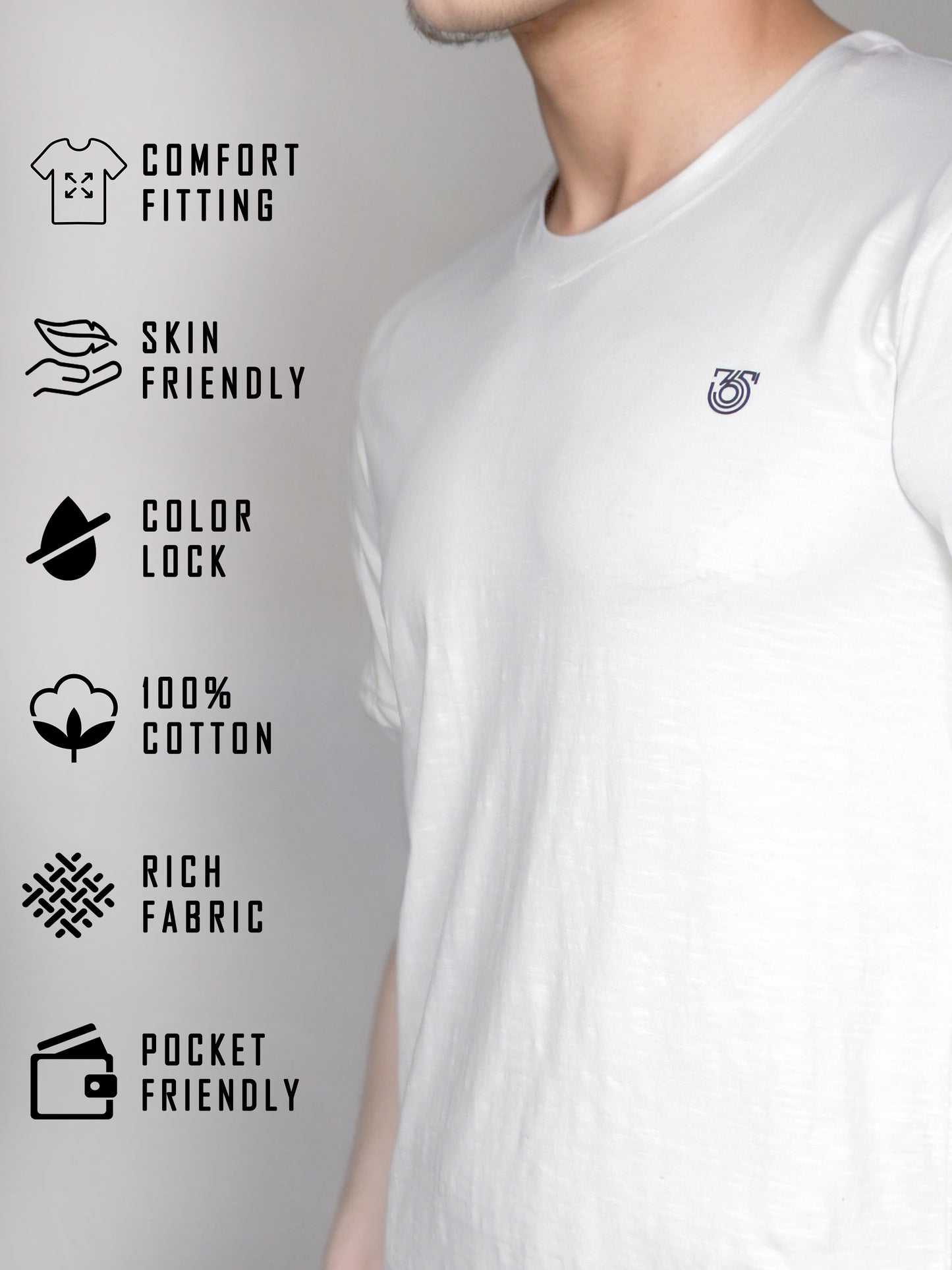 Minimalist White V-Neck Tees for Everyday