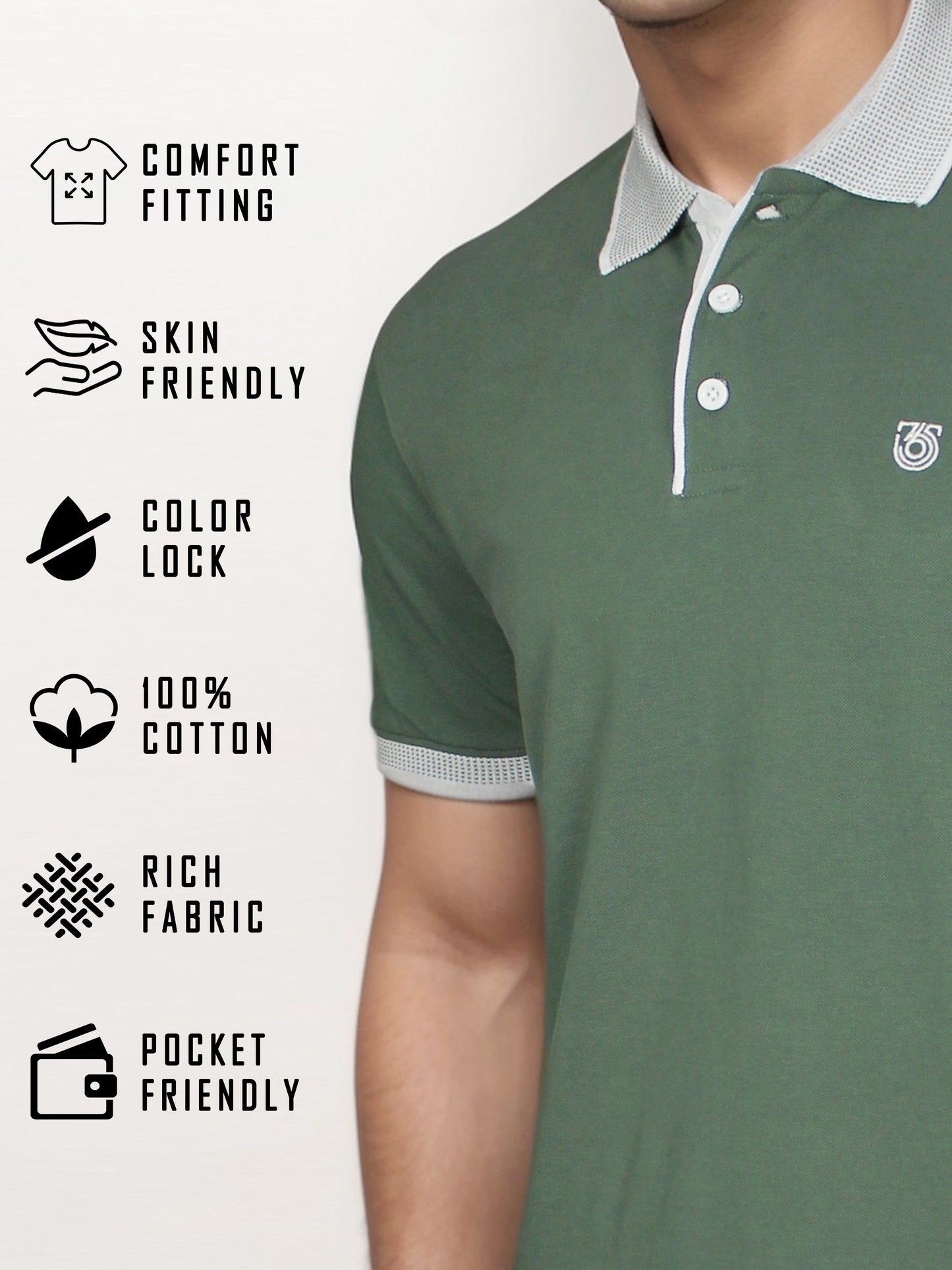 Elegance Green Polo Tees