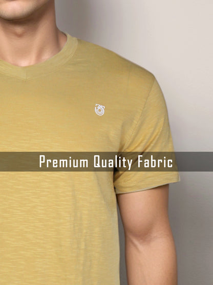 Minimalist Yellow V-Neck Tees for Everyday