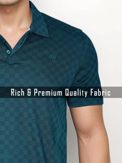 Double Mercerized Green Polo Tees