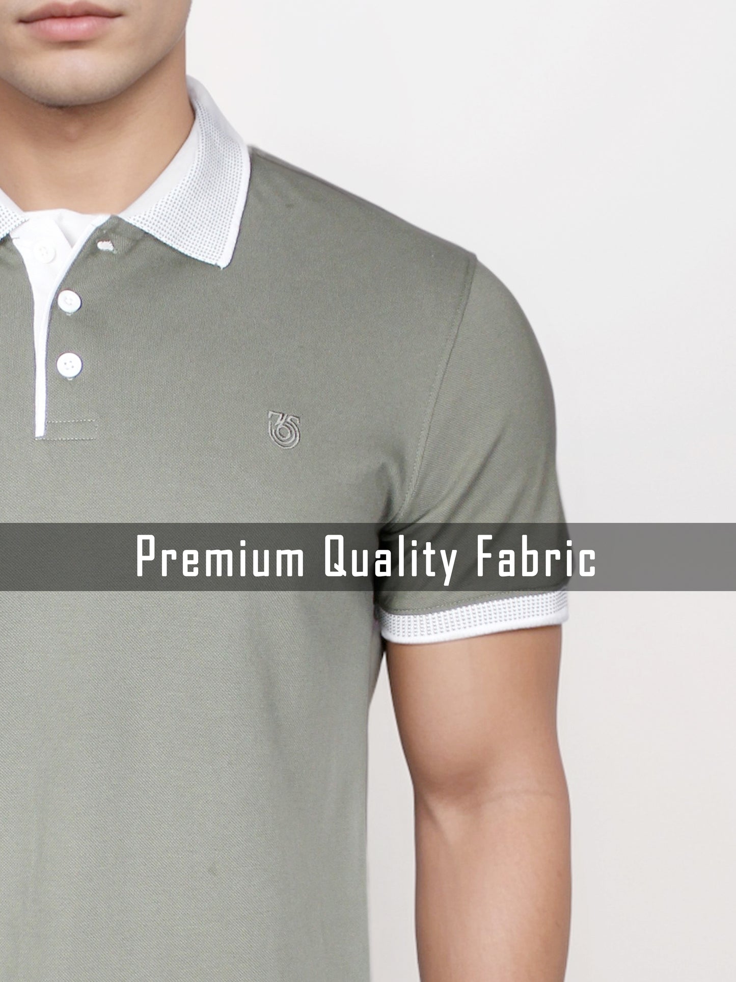 Elegance Solid Grey Polo Tees