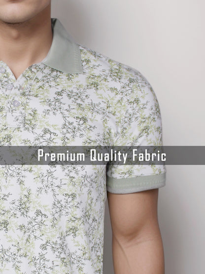 Elegance Floral White Polo Tees