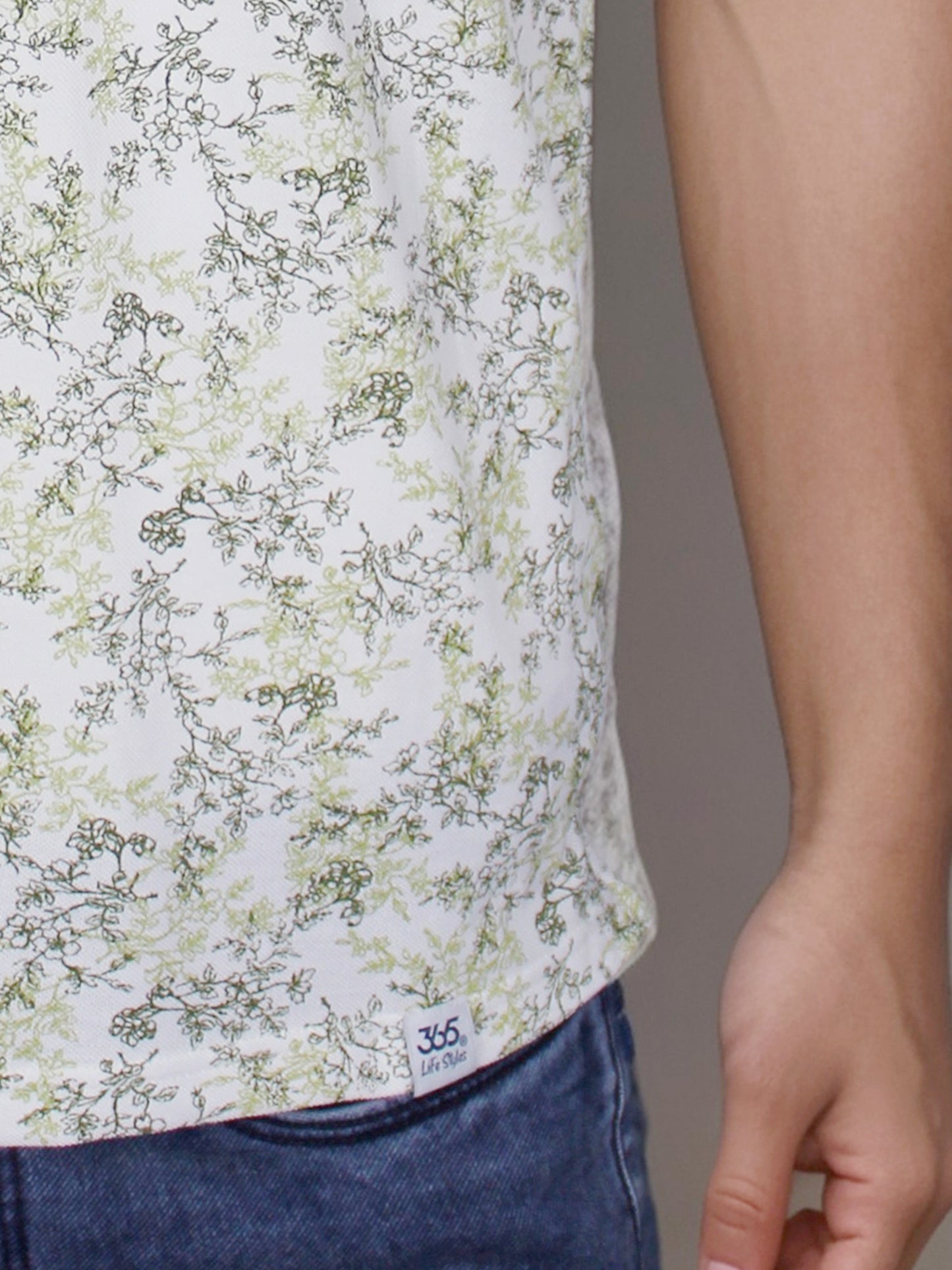 Elegance Floral White Polo Tees
