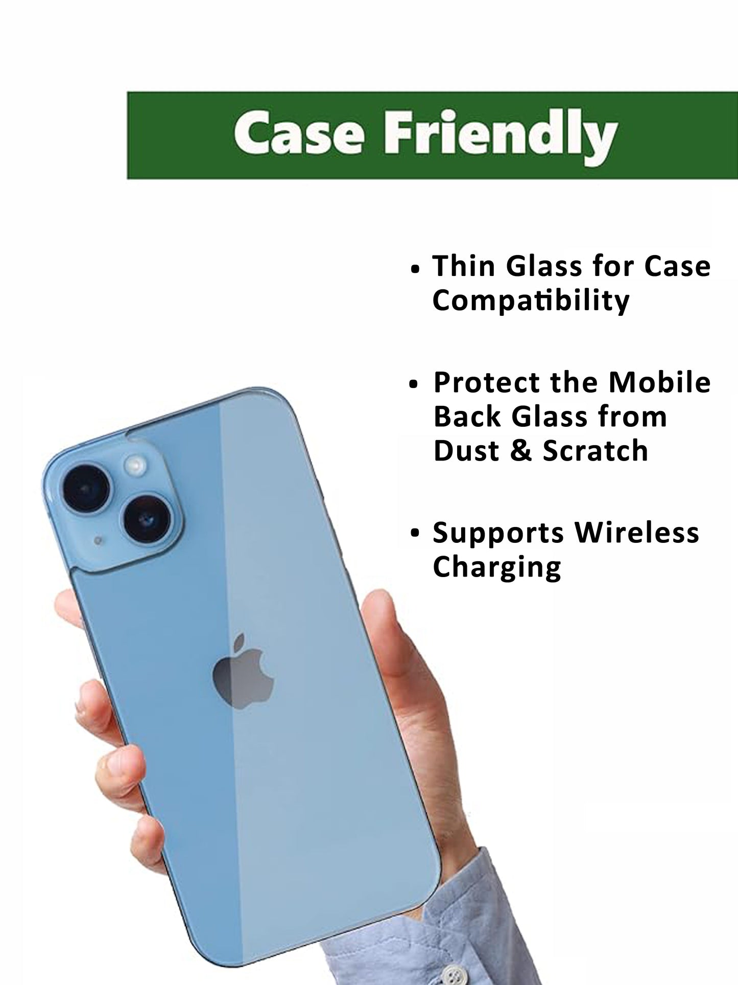 IPhone Back Tampered Glass Protector Guard | Slim and 9H Hardness Glass | Style: IP_BG_17