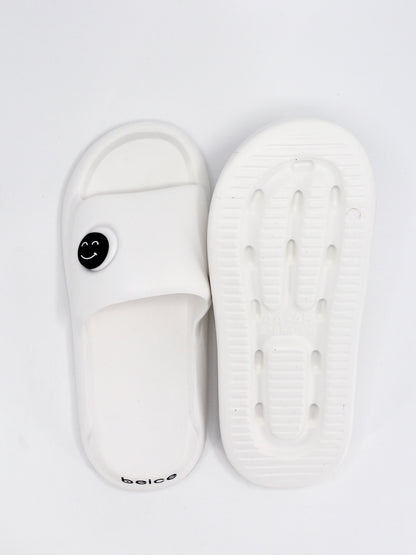 Classic Smiley Slide for Men | White