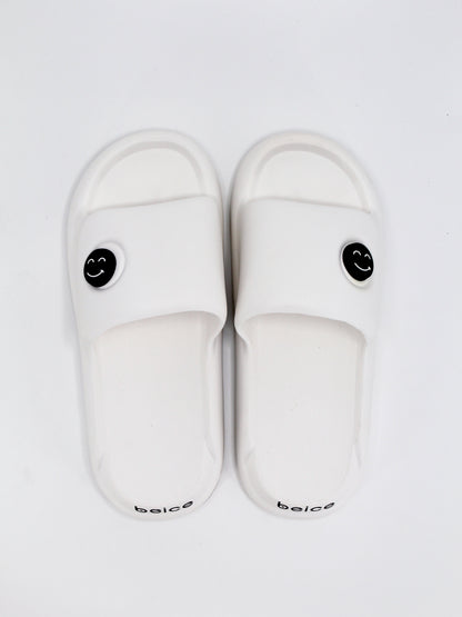 Classic Smiley Slide for Men | White