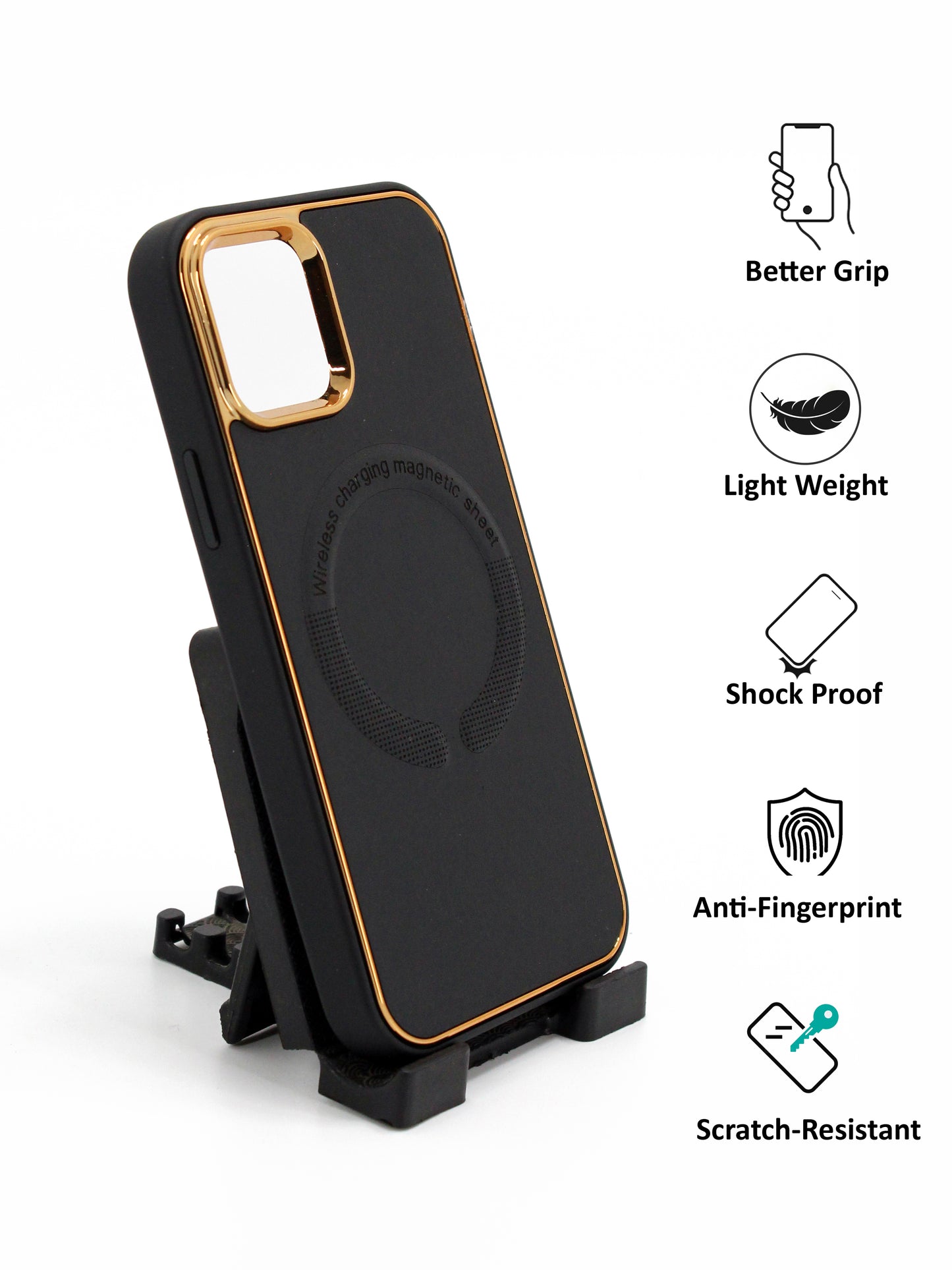 IPhone Premium Soft Polycarbonate Case/Cover | Black Colour | Style: IP_02