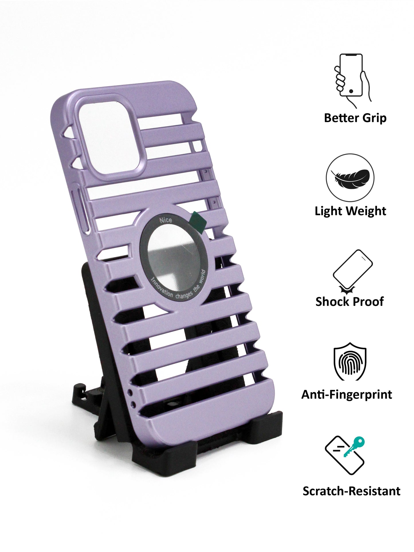 IPhone Premium Soft Polycarbonate Case/Cover | Purple Colour | Style: IP_06