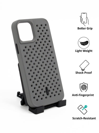 IPhone Premium Soft Polycarbonate Case/Cover | Grey Colour | Style: IP_05