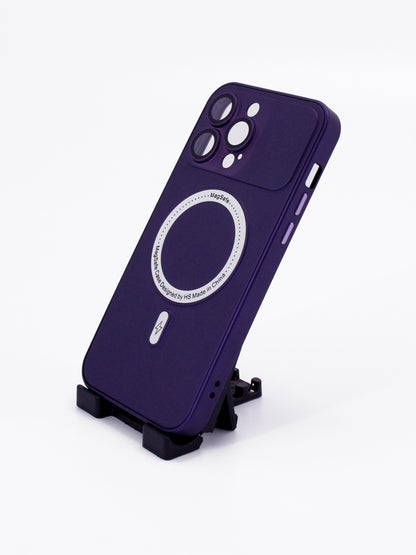 IPhone Premium Soft Polycarbonate Case/Cover | Magsafe Wireless Magnetic Support, Purple Color | Style: IP_08